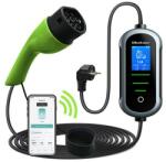 Qoltec Mobil EV Elektromos Autótöltő 2 az 1-ben Type 2 Állítással | 3, 5kW | 230V | Wi-fi | TUYA | SMART LIFE | LCD | LED | Hordozható | 5m (QC-52435)