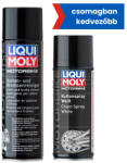 LIQUI MOLY Motorbike lánc spray fehér 400ml + Motorbike lánc tisztító spray 500ml