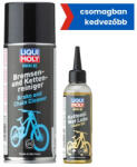 LIQUI MOLY Kerékpár fék- és lánctisztító spray 400ml + Kerékpár láncolaj nedves időjárásra 100ml