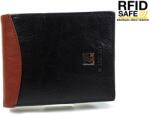 BLACKLINE RF védett, kombinált fekete-barna férfi pénztárca M8302-5B