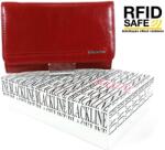 BLACKLINE RF védett, piros női pénztárca W8627-3