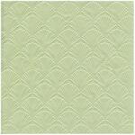 IHR Zöld kagylós nyomott mintás szalvéta - 16 darabos (FR-LS874020)