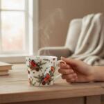 Duo Gift Karácsonyi madaras porcelán bögre díszdobozban - 600 ml nagyméretű - Christmas Birds (IMO-DG-52954)