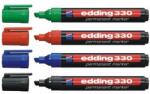edding Alkoholos marker 1-5mm, vágott Edding 330 fekete (7580018000) - irodasziget