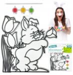 Artmaker Festhető húsvéti függődísz, kreatív dekoráció, húsvéti üvegfestés (wielkanocna zawieszka do malowania dla dzieci)