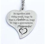 R.M. ékszer Apukámnak Gyermekeim Nagypapájának Gravírozott Szív Kulcstartó (19716RM)