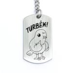 R.M. ékszer Turbék Galambos acél medálos kulcstartó (19684RM)