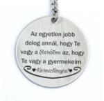 R.M. ékszer Te vagy a Barátom és Keresztanya acél medálos kulcstartó (15896RMT)