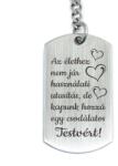 R.M. ékszer Az élethez nem jár használati utasítás - testvér acél kulcstartó (15971RMT)