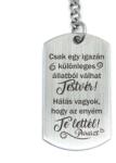 R.M. ékszer Te lettél a vicces Testvérem acél medálos kulcstartó (16568RM)