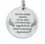 R.M. ékszer Téged választottunk Anyukánknak acél medálos kulcstartó (19690RM)