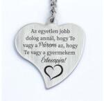 R.M. ékszer Páromnak Gyermekem Édesapjának Gravírozott Szív Kulcstartó (19715RM)