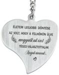 R.M. ékszer Téged választottalak Anyukámnak acél medálos kulcstartó (13711-RM-SZ)
