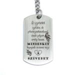 R.M. ékszer A szeretet szelíden acél medálos kulcstartó (13914-RM-D)