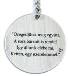 R.M. ékszer Öregedjünk meg együtt acél medálos kulcstartó (19698RM)