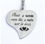 R.M. ékszer A szív azt is érzi acél medálos kulcstartó (13110-RM)