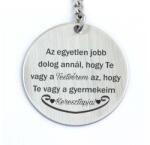 R.M. ékszer Te vagy a Testvérem és Keresztapa acél medálos kulcstartó (15894RMT)