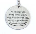 R.M. ékszer Te vagy a Testvérem és Keresztanya acél medálos kulcstartó (15898RMT)
