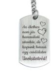 R.M. ékszer Az élethez nem jár használati utasítás - unokatestvér acél kulcstartó (15969RMT)