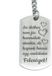 R.M. ékszer Csodálatos Feleséget acél medálos kulcstartó (19671RM)