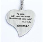 R.M. ékszer Nem kell hozzá indok acél szív medálos kulcstartó (13073-RM-N)