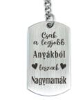 R.M. ékszer Legjobb nagymamák acél medálos kulcstartó (19403RM)