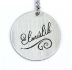 R.M. ékszer Elmúlik acél medálos kulcstartó (15979RMS)