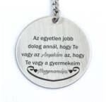 R.M. ékszer Te vagy az Anyukám és Nagymama acél kulcstartó - kerek, gyermekeim (15890RMT)