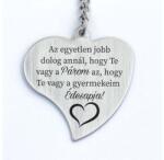 R.M. ékszer Páromnak Gyermekeim Édesapjának Gravírozott Szív Kulcstartó (19709RM)
