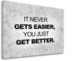  Motivációs fali művészet Soha nem lesz könnyebb