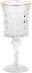 Clayre & Eef Set 6 pahare sticla transparenta aurie Ø 8x18 cm / 200 ml (6GL5012deco) Pahar