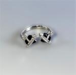  Gyűrű Szív Szaturnusz Bolygó Fekete Kozmosz Állítható