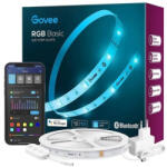 Govee Inteligent Bandă LED Wi-Fi 24V RGB Lumină 5m cu Sursă de alimentare H615A3A1 (H615A3A1)