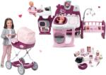 Smoby Set căsuță pentru păpușa Violette Baby Nurse Large Doll's Play Center Smoby și cărucior adânc și mare Violette pentru păpuși de 42 cm (SM220349-31) Papusa