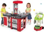 Smoby Set bucătărie de joacă Tefal Studio XXL Smoby electronic cu bule magice şi cărucior de curăţenie cu găleată (SM311025-1) Bucatarie copii