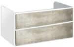 Hatria Grandangolo 100 Masca lavoar baie suspendata 97x49xH48 cm, sertare gri deschis (cement) (y2agbc)