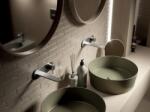 Hatria Lavoar baie pe blat, verde inchis, rotund Hatria Happy Hour Slim Alchemy 07: 00 44x44 cm (a0y1vg46)
