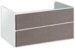 Hatria Grandangolo 75 Masca lavoar baie suspendata 72x49xH48 cm, sertare gri inchis (tortora) (y2aubt)