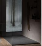 Hatria Cadita dus dreptunghiulara ceramica Hatria Petra H3 Ardesia 140x80 cm, cu sifon inclus si capac crom - forma si dimensiuni ajustabile! gri (cement) (pa14008000700)