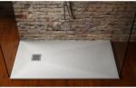 Hatria Cadita dus dreptunghiulara ceramica Hatria Petra H3 Ardesia 100x80 cm, cu sifon inclus si capac crom - forma si dimensiuni ajustabile! alb (PA10008000100)