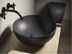 Hatria Lavoar baie pe blat, negru, rotund Hatria Happy Hour Slim Alchemy 06: 00 40x40 cm (a0y1vf06)