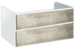 Hatria Grandangolo 75 Masca lavoar baie suspendata 72x49xH48 cm, sertare gri deschis (cement) (y2aubc)