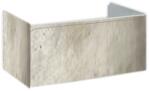 Hatria Grandangolo 75 Masca lavoar baie suspendata 72x49xH36 cm, gri deschis (cement) (y2ahcc)