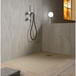 Hatria Cadita dus dreptunghiulara ceramica Hatria Petra H3 Ardesia 140x80 cm, cu sifon inclus si capac crom - forma si dimensiuni ajustabile! crem (ivory) (pa14008001200)
