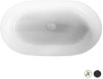 Hatria Lavoar baie pe blat, negru mat, oval Hatria Happy Hour Slim 21: 00 Alchemy 75x38 cm, fara gaura (A0Y8AL02)