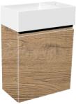 Hatria Set mobilier baie (masca suspendata cu 1 usa si lavoar) Hatria Bahia 13 45x25 cm, cu un orificiu pentru baterie, crem (chestnut oak) (bh0450250011ts4)