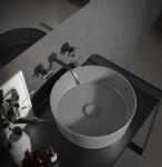 Hatria Lavoar baie pe blat, gri deschis, rotund Hatria Happy Hour Slim Alchemy 07: 00 44x44 cm (A0Y1VG07)
