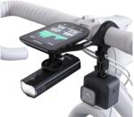 CYCLAMI Pro M6W computer és lámpa tartó konzol kormányra, műanyag, GoPro, Garmin, Wahoo, Bryton, IGPSport, Xoss, fekete