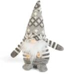 Family Collection Karácsonyi skandináv manó szürke kötött sapkával - 25 cm