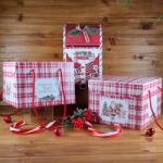  Kockás mikulásos doboz